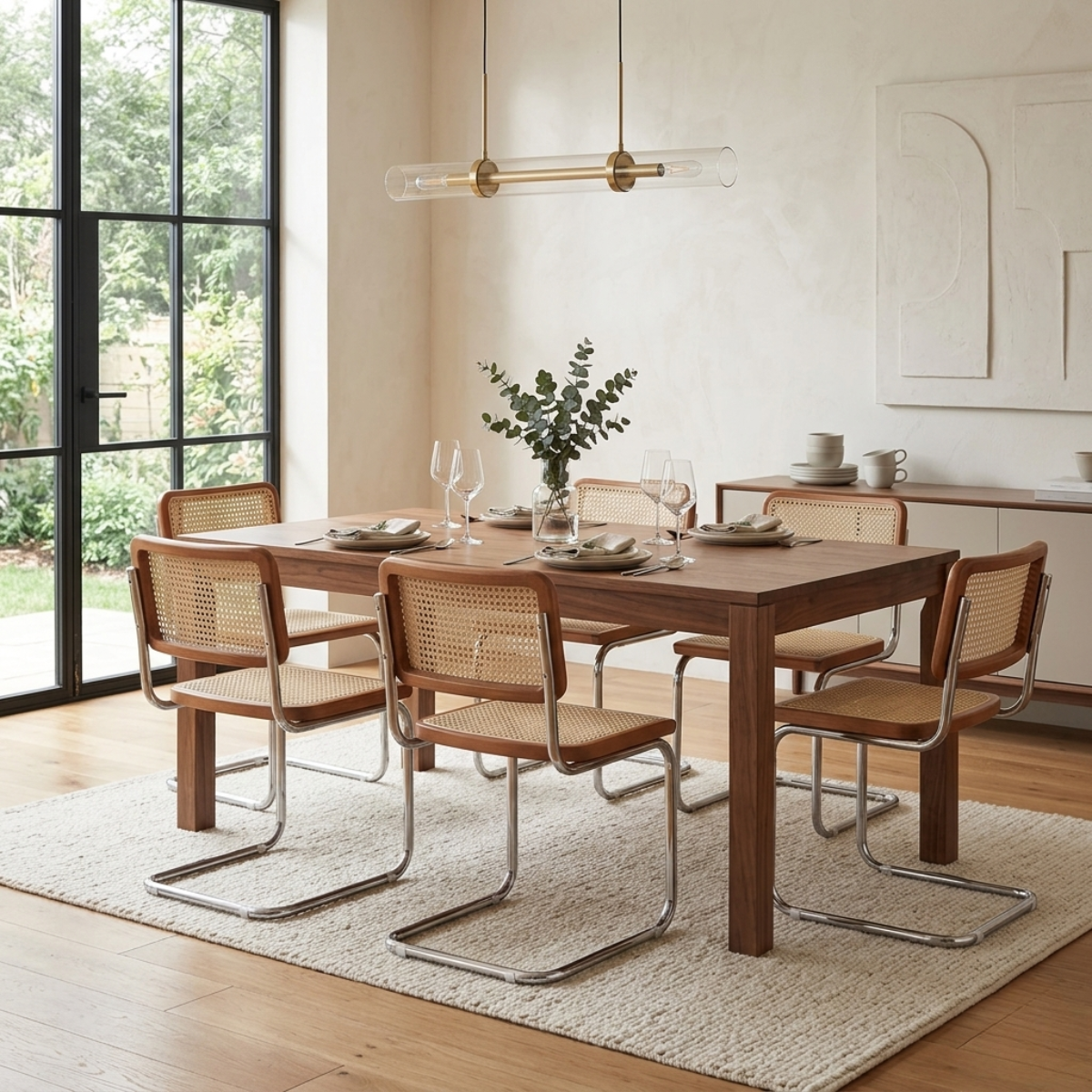 Set de 2 Sillas Breuer Madera y Ratán Cafe-2