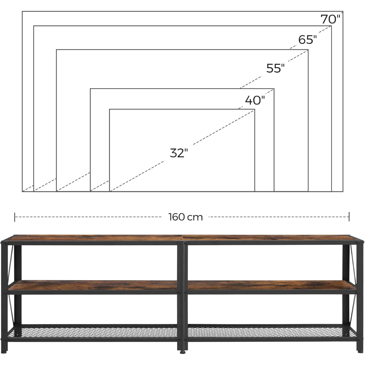 Rack TV Hulsig 160 cm-6
