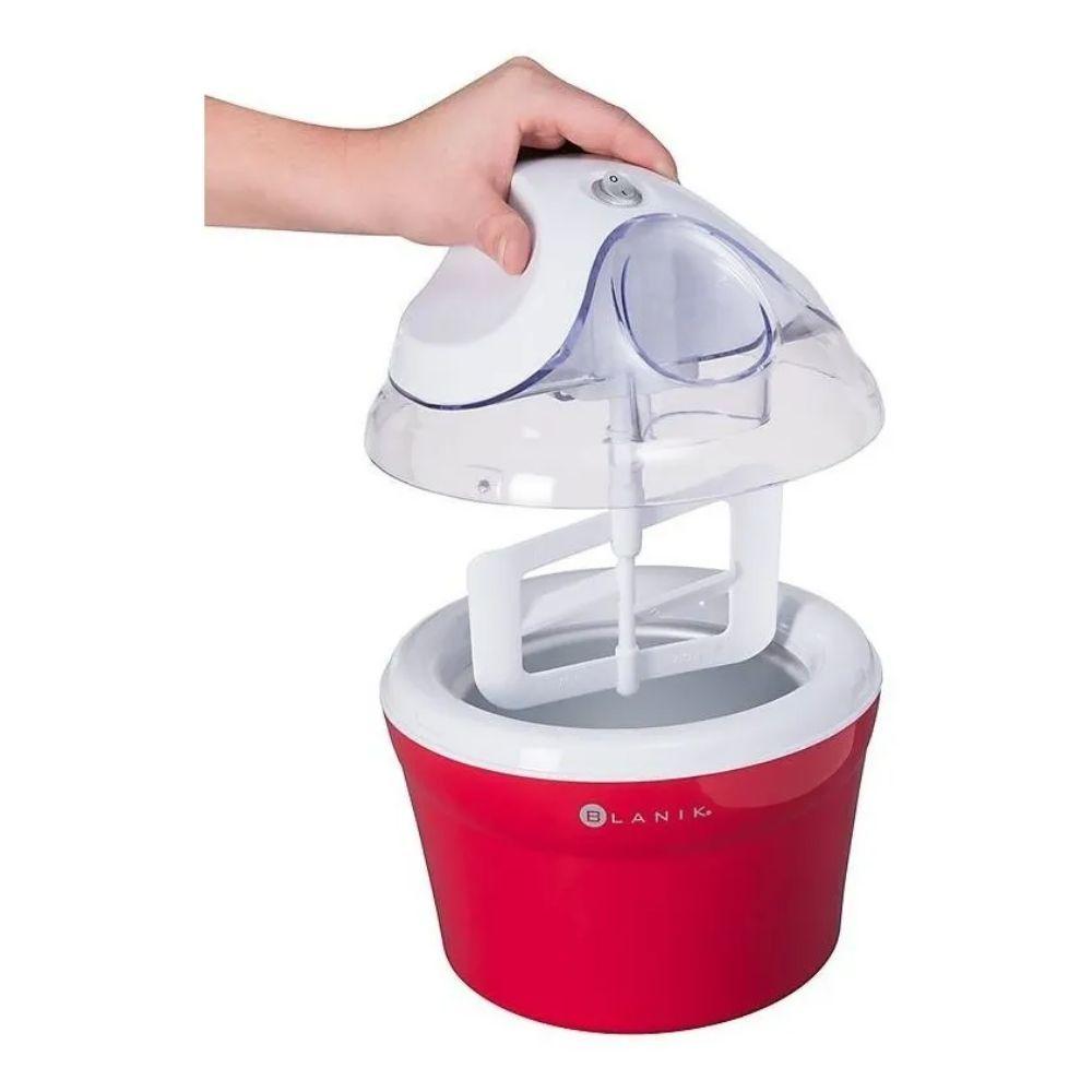 Máquina para Hacer Helados Ice Cream Maker Blanik Roja-2