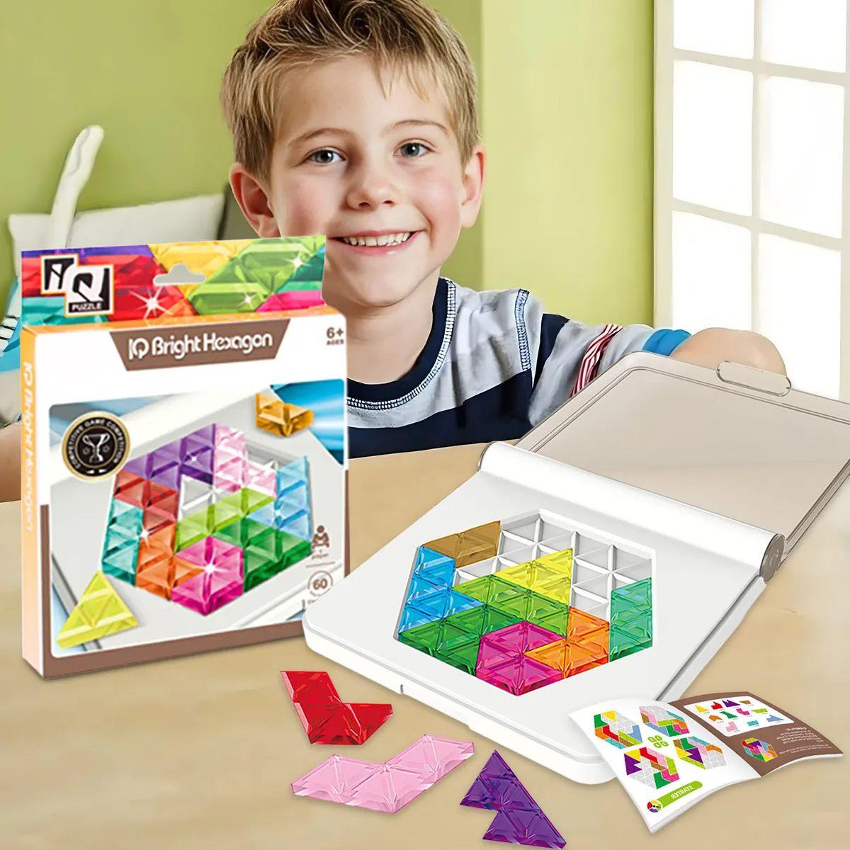 Rompecabezas Hexagonal Tangram Juego Didáctico-3