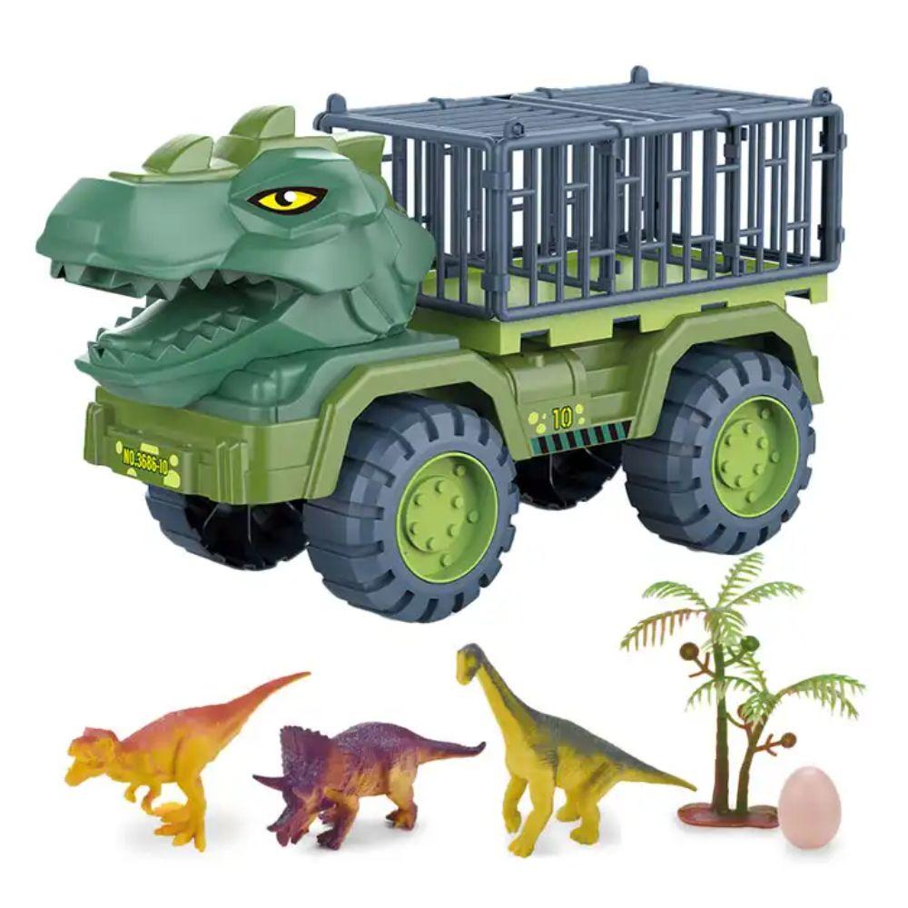 Camión Transportador con Jaula de Dinosaurios-0
