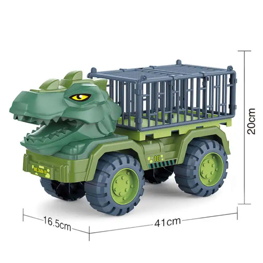 Camión Transportador con Jaula de Dinosaurios-1