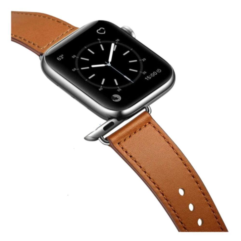 Correa Compatible c/ Apple Watch Cuero 38/40mm Cafe-1