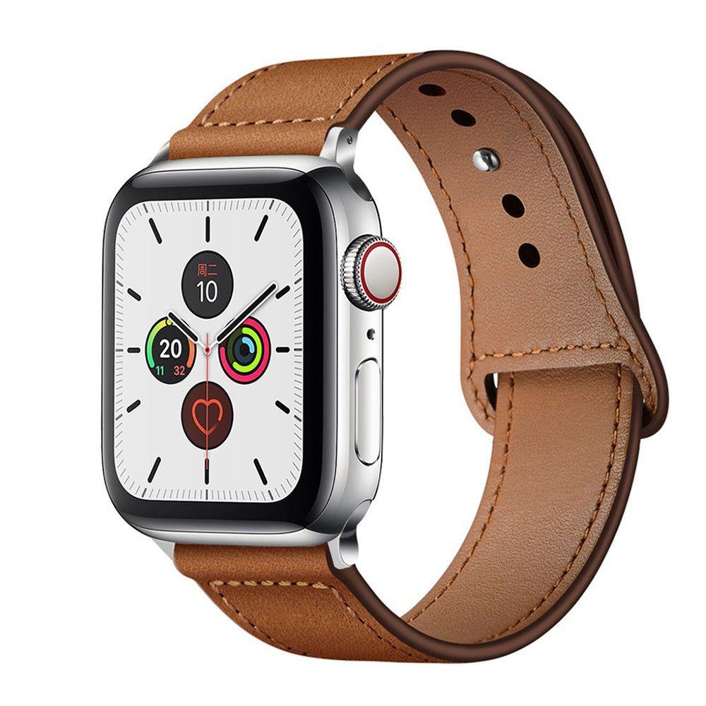 Correa Compatible c/ Apple Watch Cuero 38/40mm Cafe-0