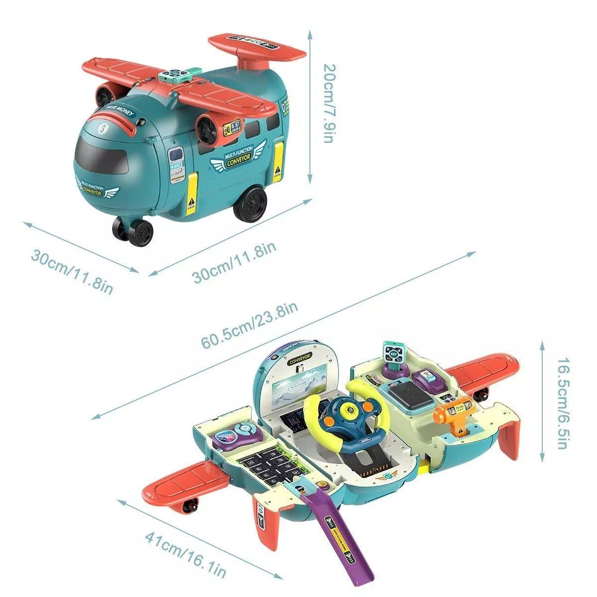 Avión Juguete Simulador de Piloto 3 en 1 con Luces y Sonidos-3