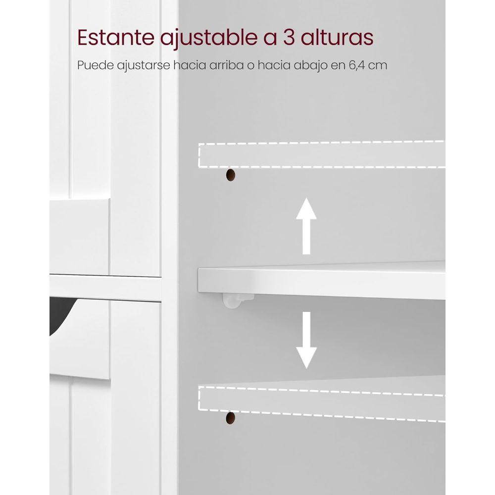 Mueble Gabinete Organizador Multiuso Blanco 4 Cajones Uttran-4