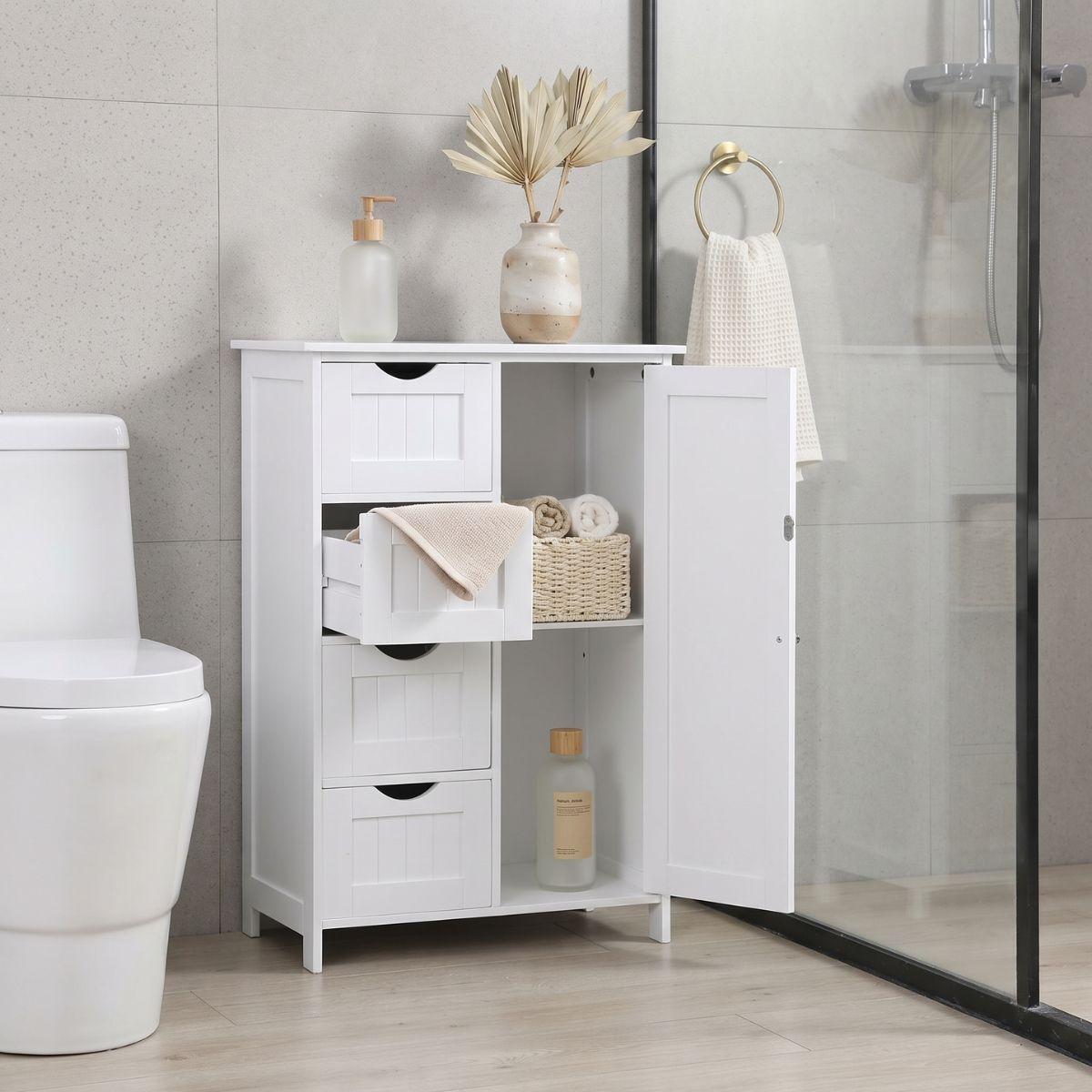 Mueble Gabinete Organizador Multiuso Blanco 4 Cajones Uttran-4