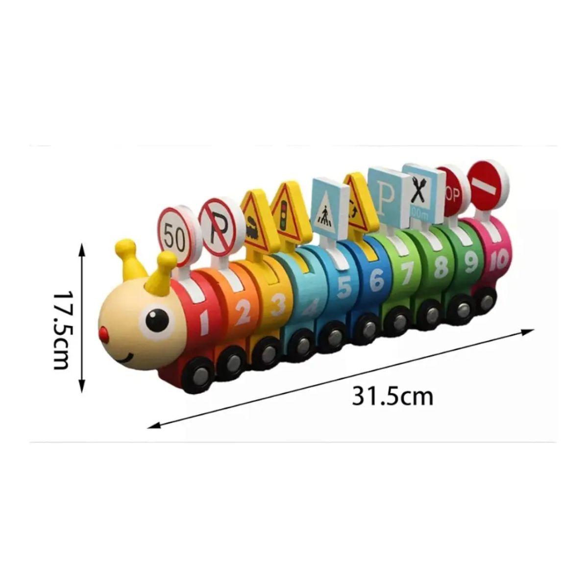 Tren Aprendizaje Concuna Magnética Juguete Madera Montessori-2