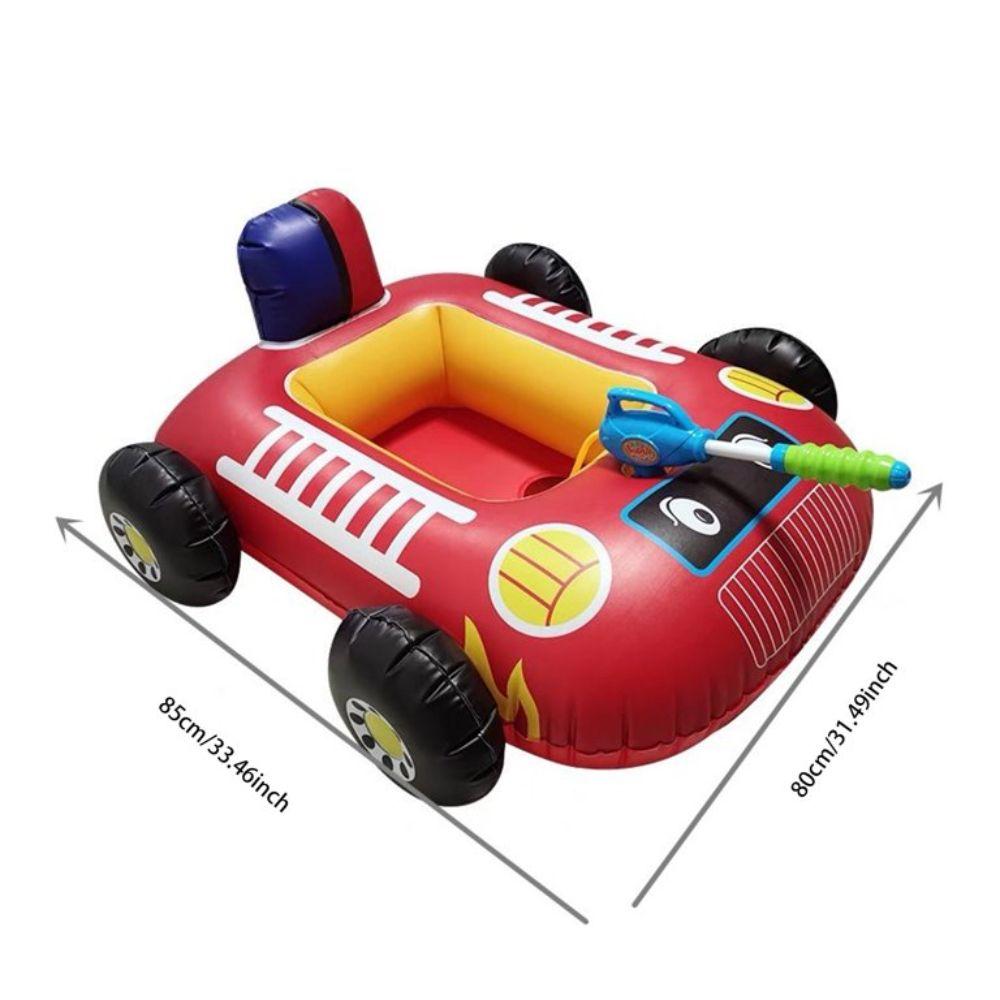 Flotador Autito Inflable con Pistola Lanza Agua Rojo-2