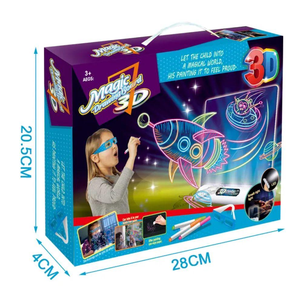 Pizarra Mágica Luminosa 3D Espacio con Plumones-0