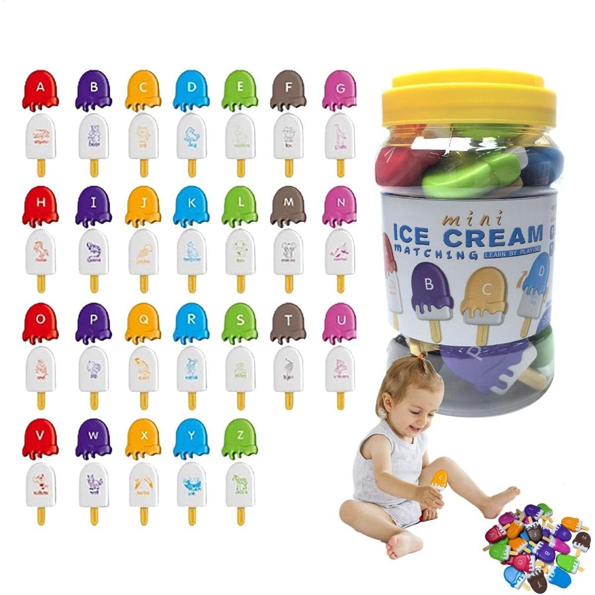 Juego de Emparejamiento Helados Alfabeto 52 pcs-2