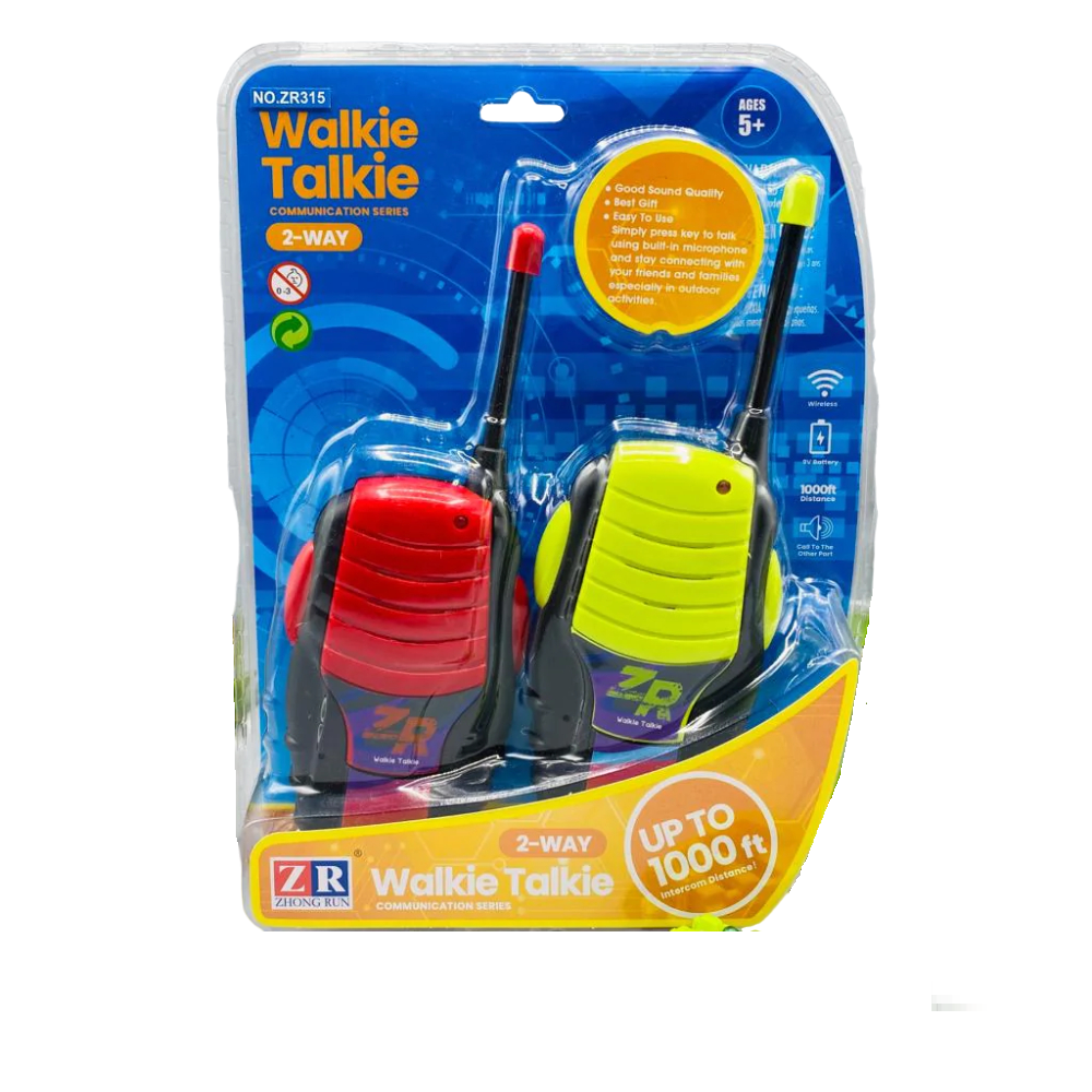 Set Dos Walkie Talkie Infantil Distancia 300 mts Spacezat-0