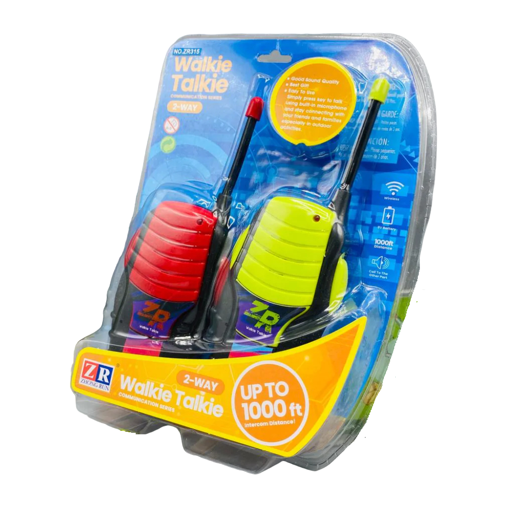 Set Dos Walkie Talkie Infantil Distancia 300 mts Spacezat-1