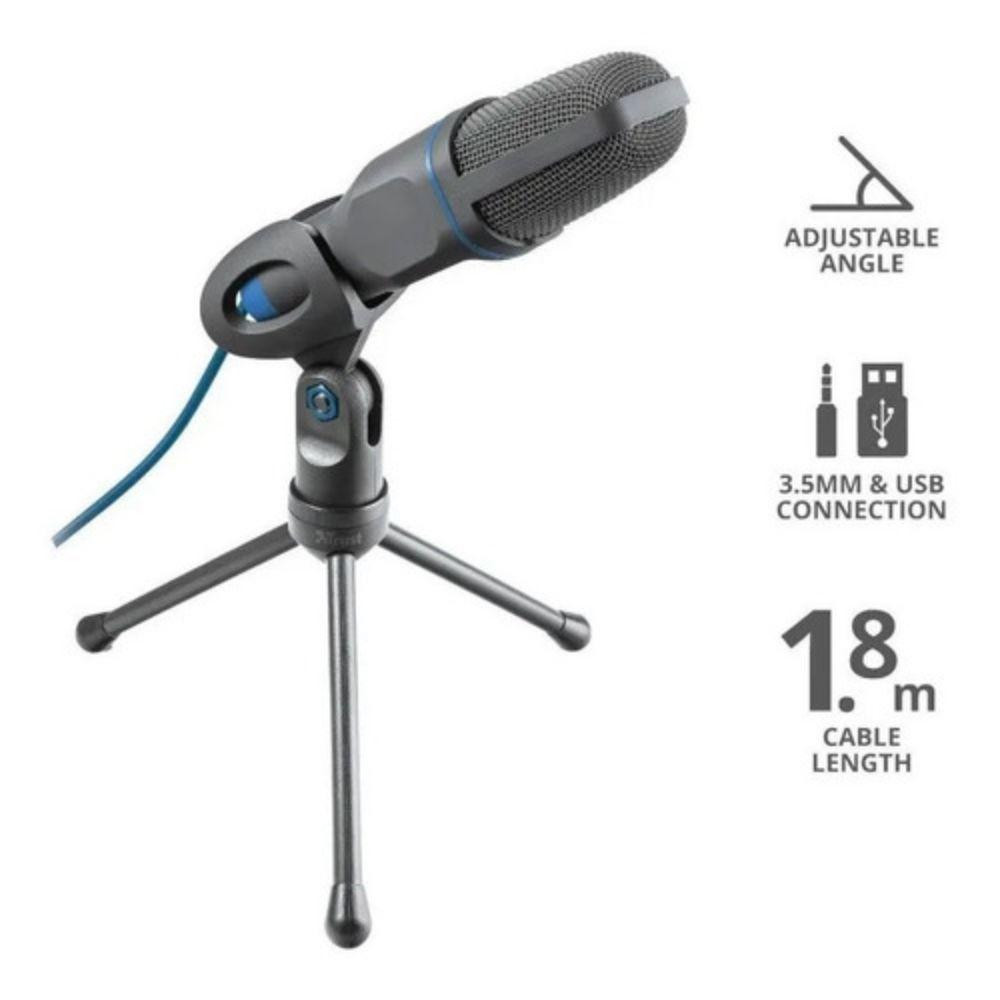 Micrófono Gamer Trust Gxt 212 Trípode USB Azul-5