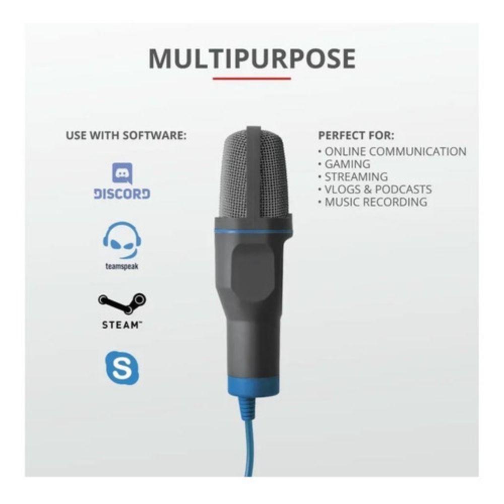 Micrófono Gamer Trust Gxt 212 Trípode USB Azul-6