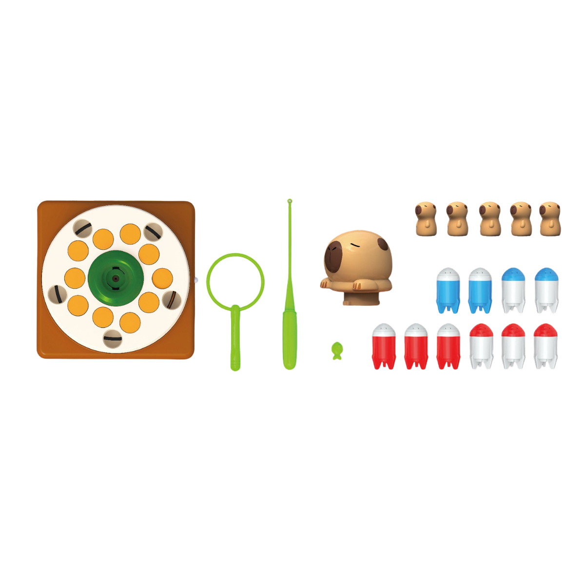 Juego De Mesa Pesca Eléctrico Giratorio Capibara Para Niños-3