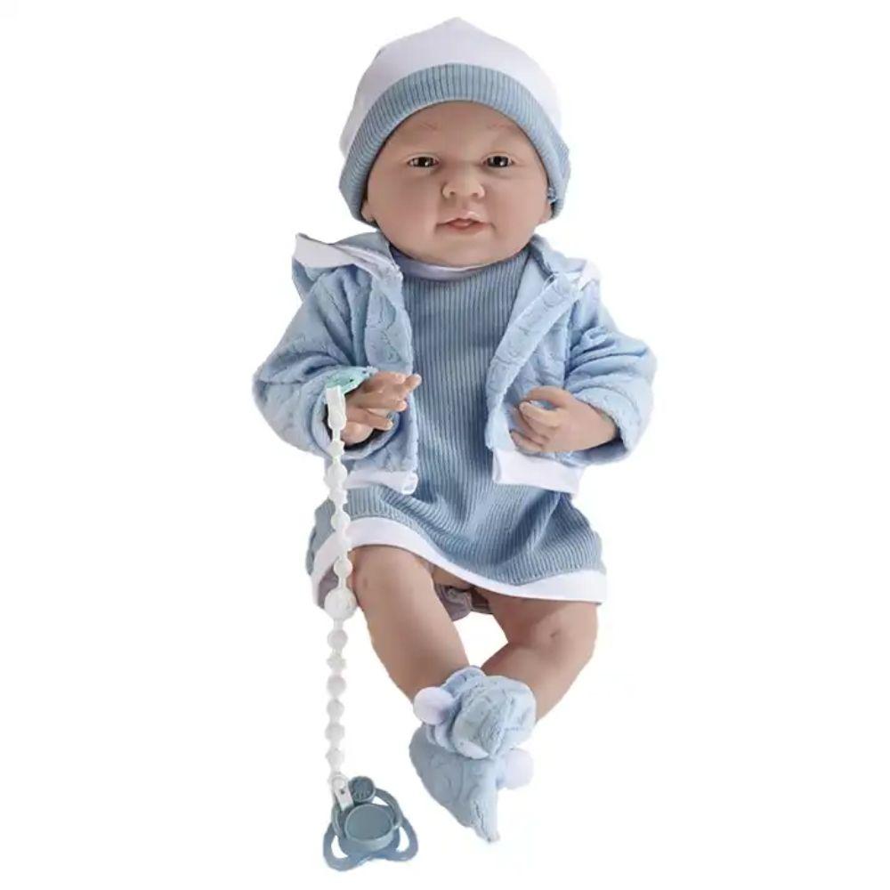 Muñeca Bebe Reborn 35 cm con Accesorios Celeste-0