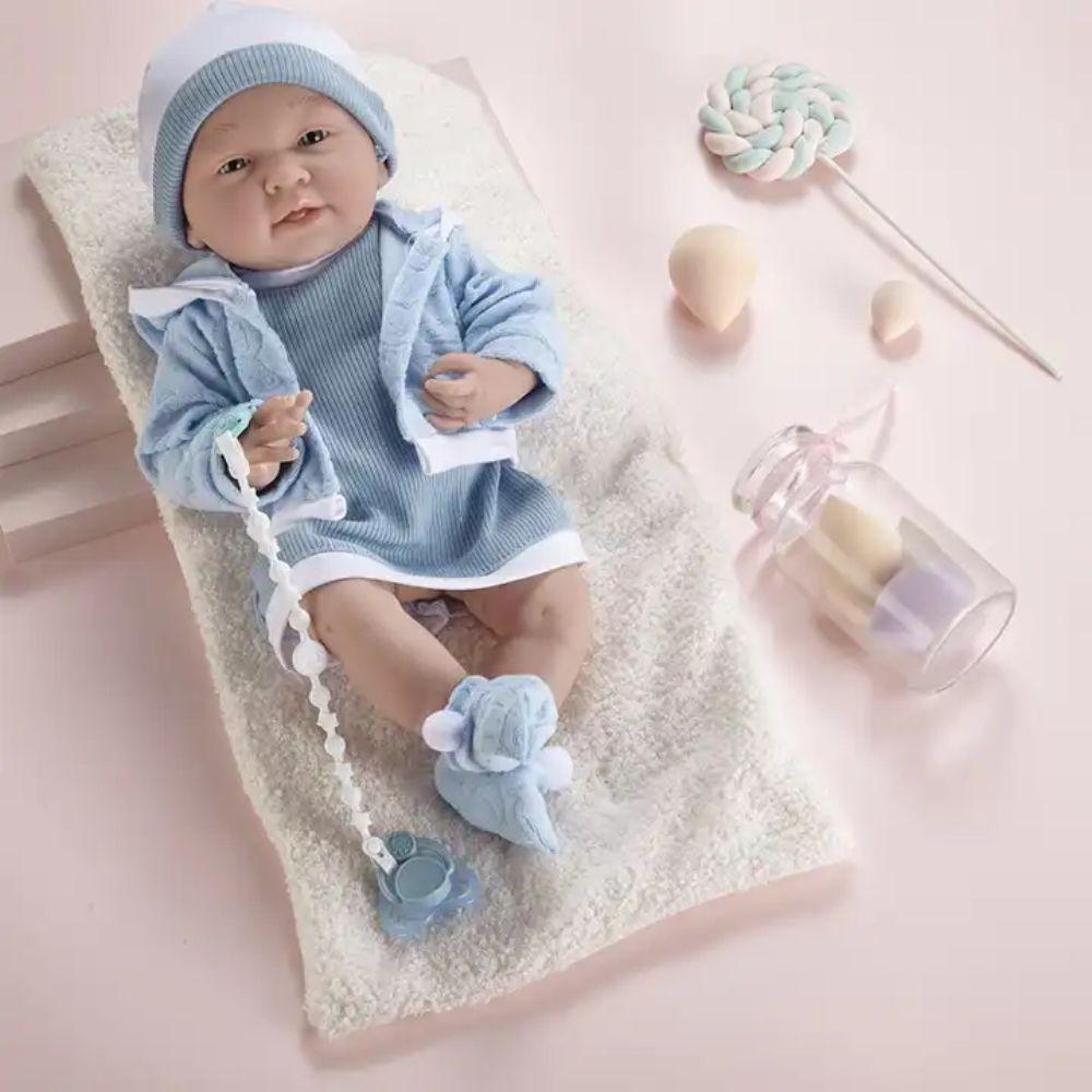 Muñeca Bebe Reborn 35 cm con Accesorios Celeste-1