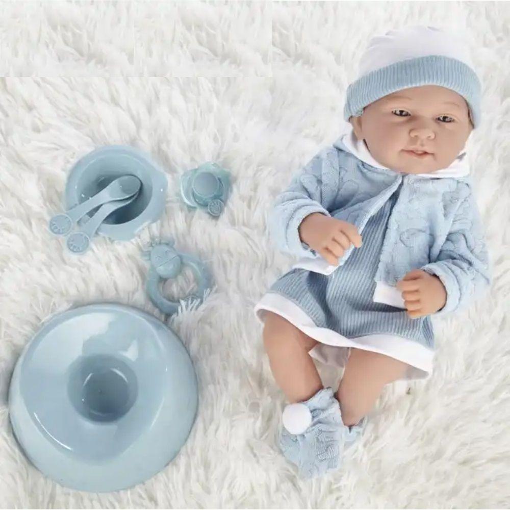 Muñeca Bebe Reborn 35 cm con Accesorios Celeste-2