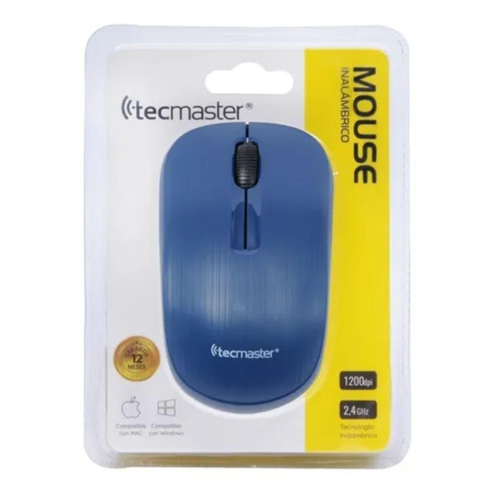 Mouse Inalámbrico Tecmaster Azul 1200 Dpi-2