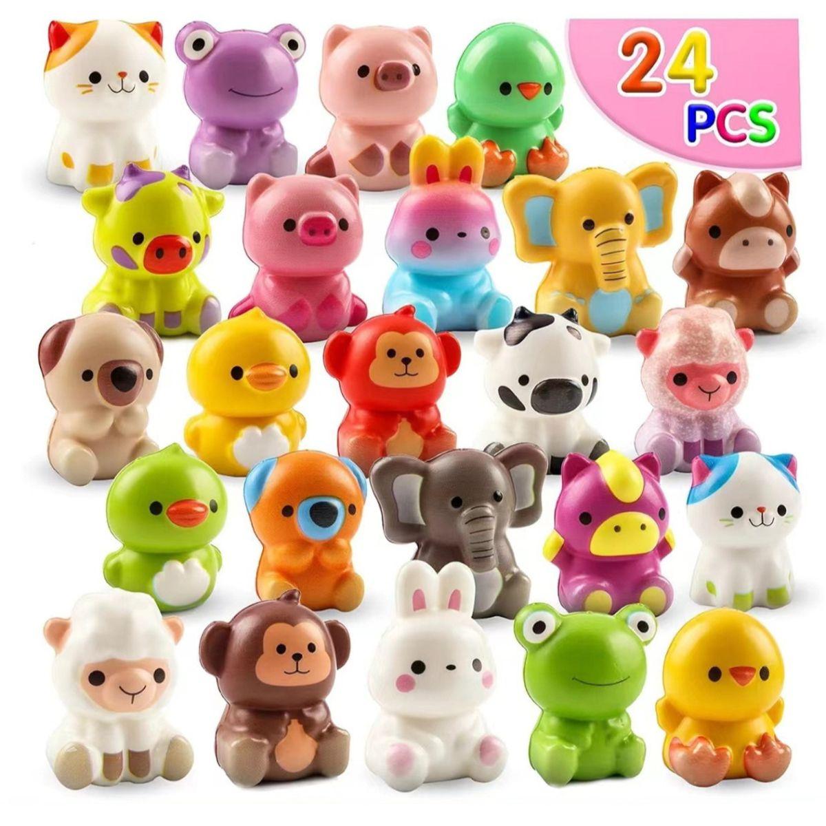 Set de 24 Animalitos de Plástico Blandos Squishy-2