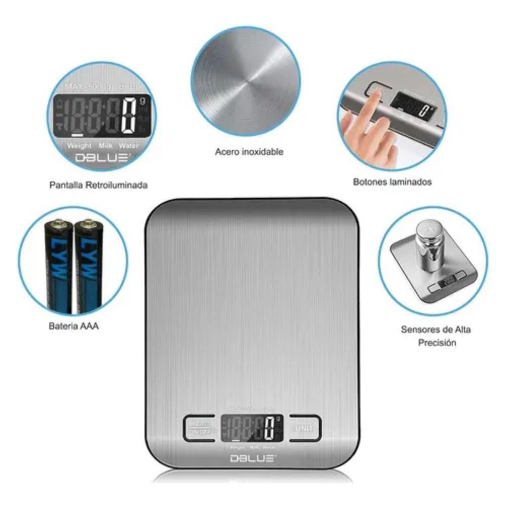 Pesa de Cocina Digital de Acero Inoxidable hasta 5 kg-2