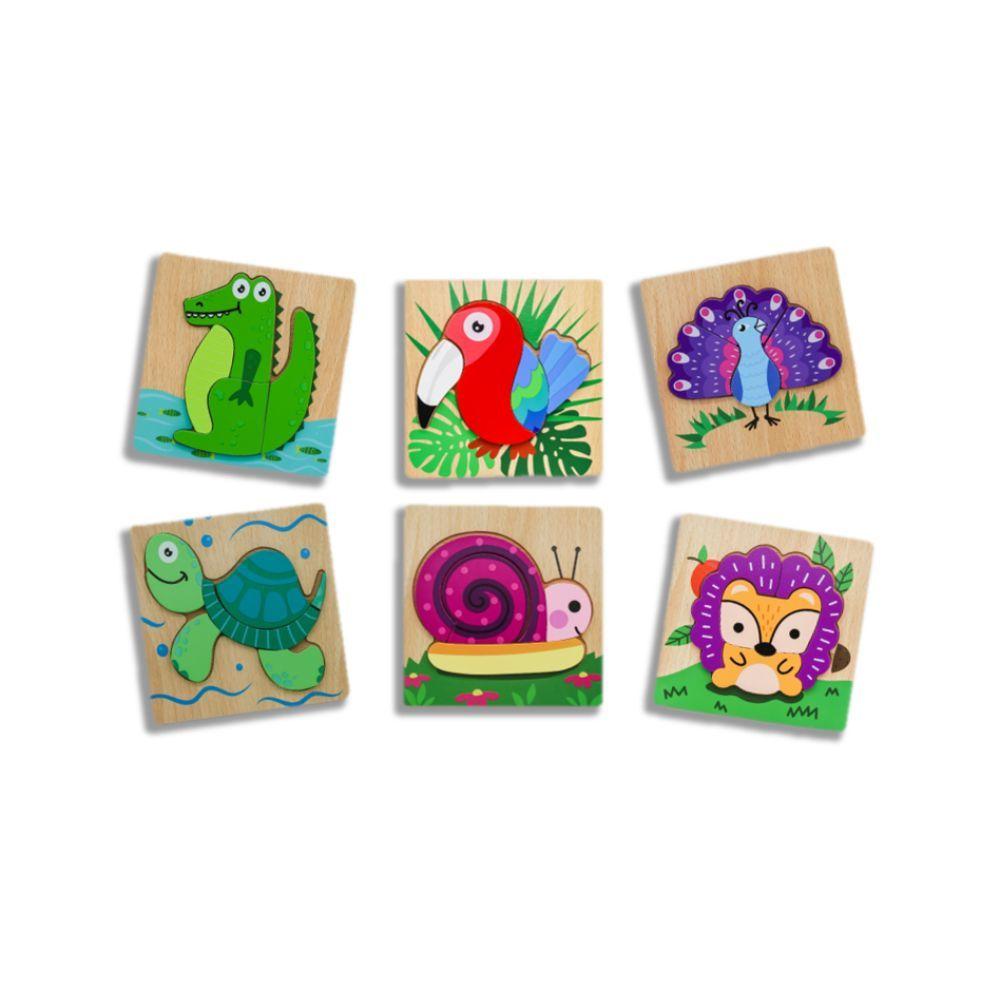 Pack 3 juguetes de Madera Didácticos Carro+ABC+Puzles-3