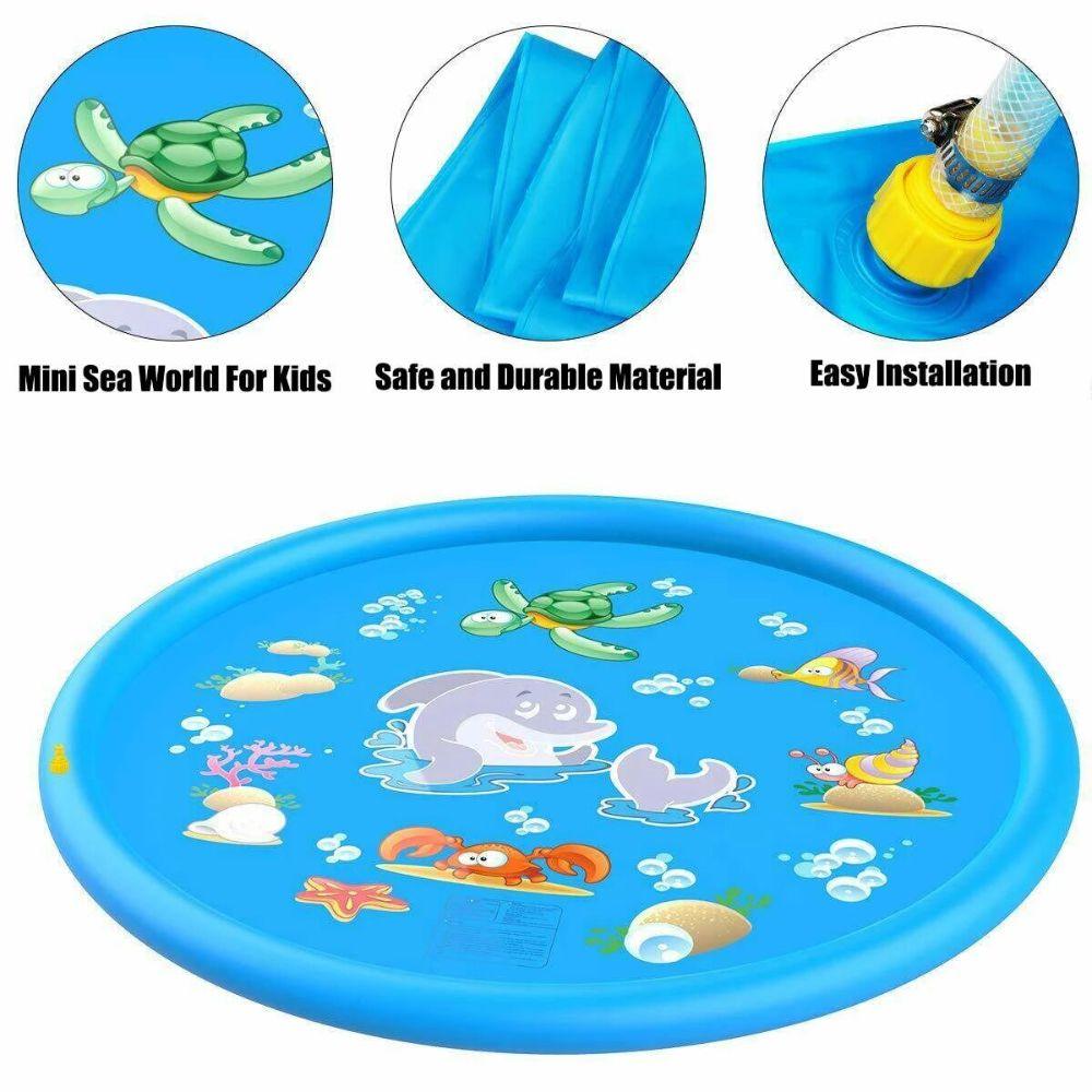 Piscina Alfombra Lanza Agua Infantil 100 cm Spacezat-3