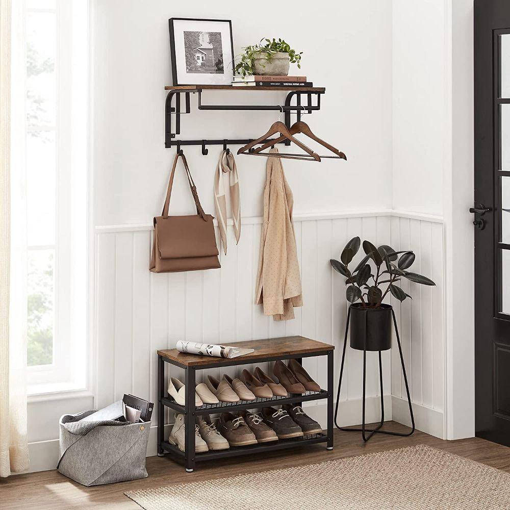 Repisa Perchero Vastra Estante de Pared Estilo Industrial-3