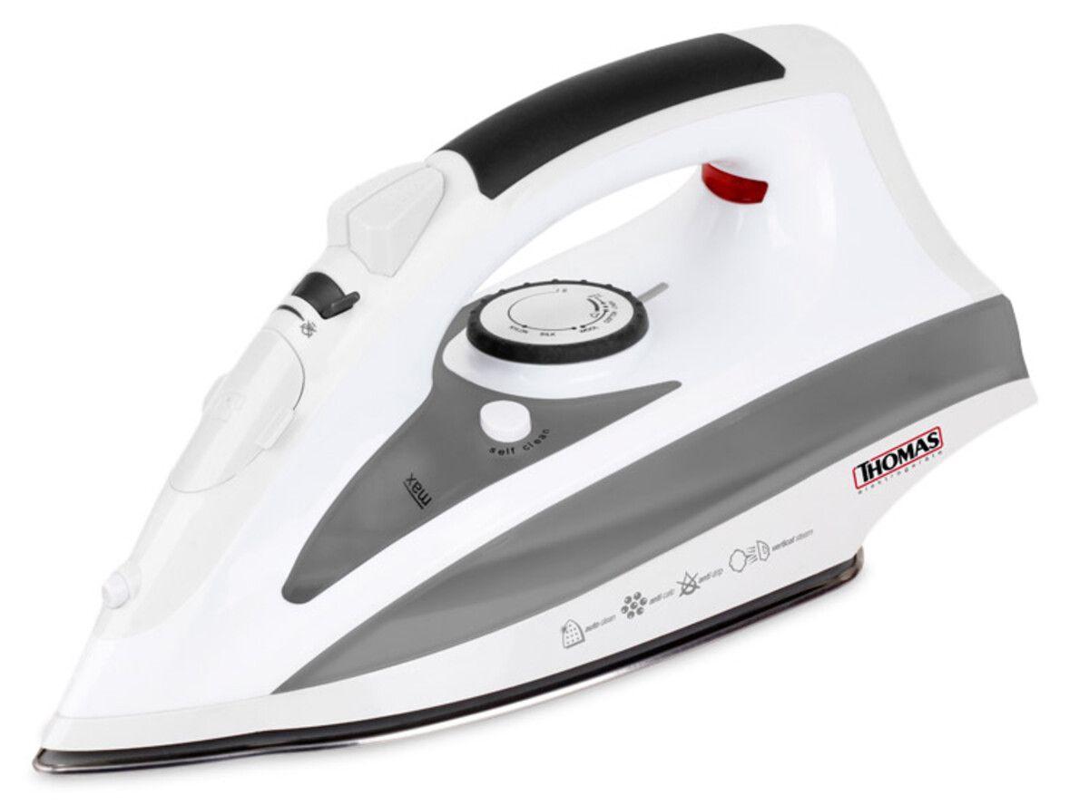 Plancha a Vapor Thomas 2000 Watts Blanca y Gris-0