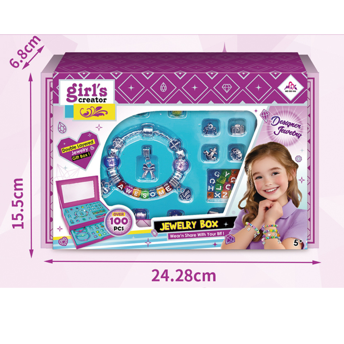 Joyero con Dijes y Charms para Pulseras y Colgantes Niñas-2