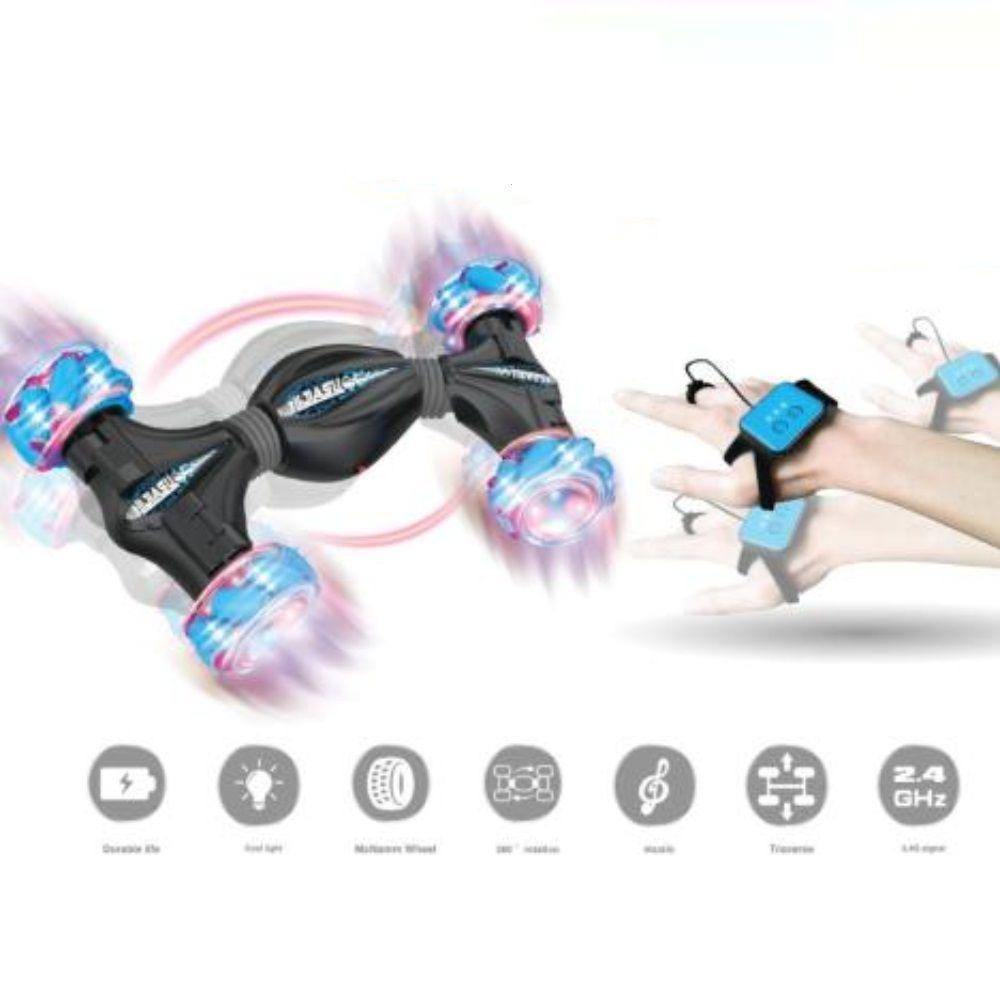Auto Control Remoto Acrobático Sensor Movimiento Mano Luces-0