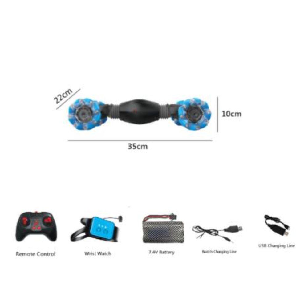 Auto Control Remoto Acrobático Sensor Movimiento Mano Luces-3