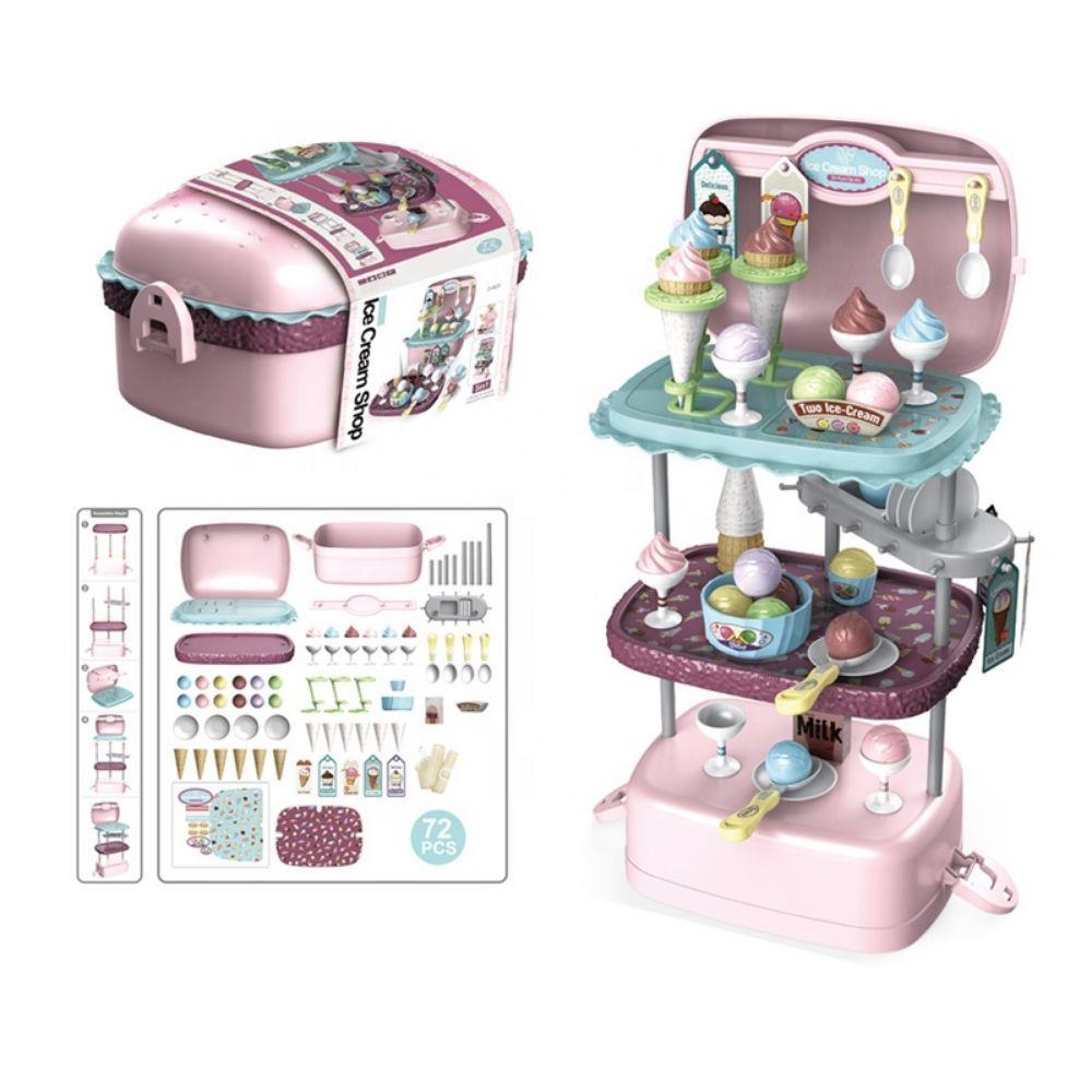 Tienda Helados de Juguete Transportable 3en1 72pcs-3