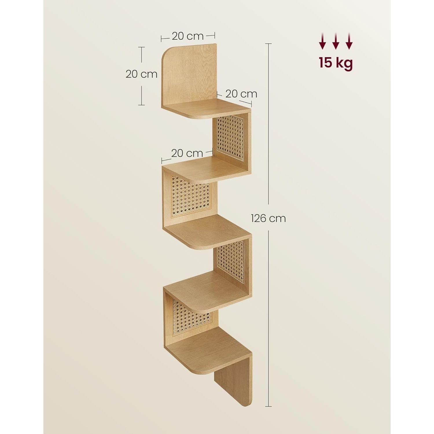 Mueble Estante Esquinero ZigZag Ratán Greve-2
