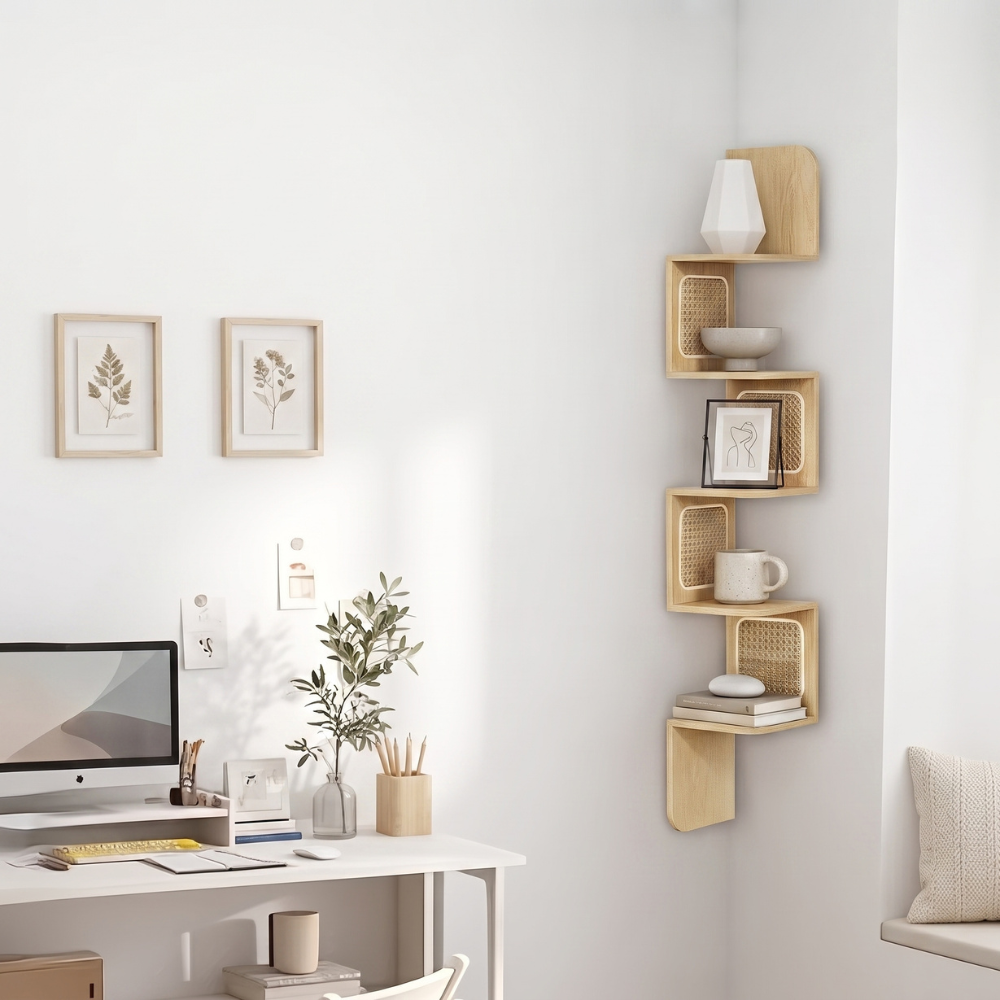 Mueble Estante Esquinero ZigZag Ratán Greve-3