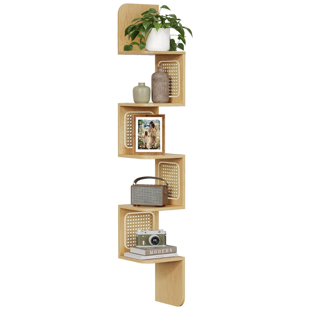 Mueble Estante Esquinero ZigZag Ratán Greve-4