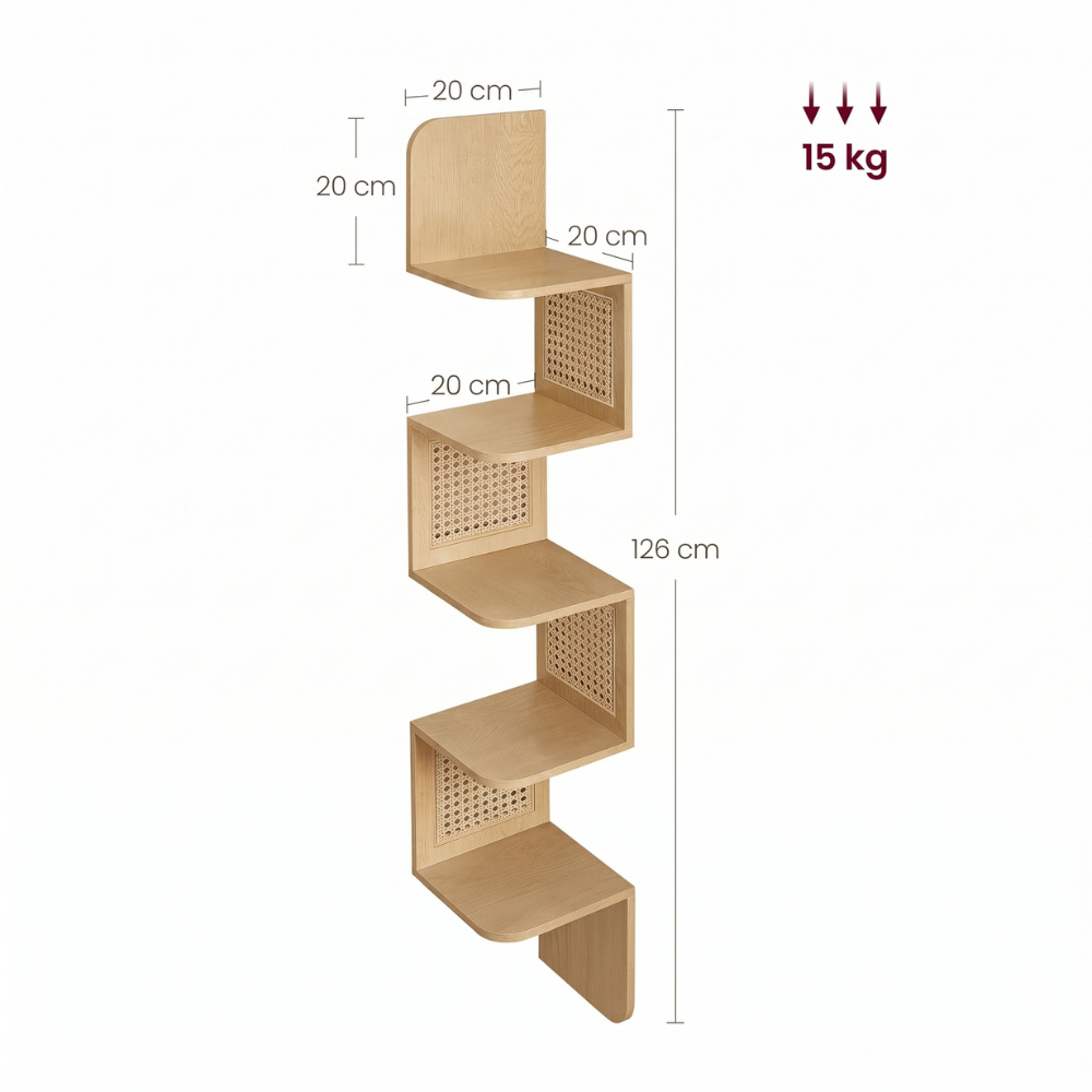 Mueble Estante Esquinero ZigZag Ratán Greve-5