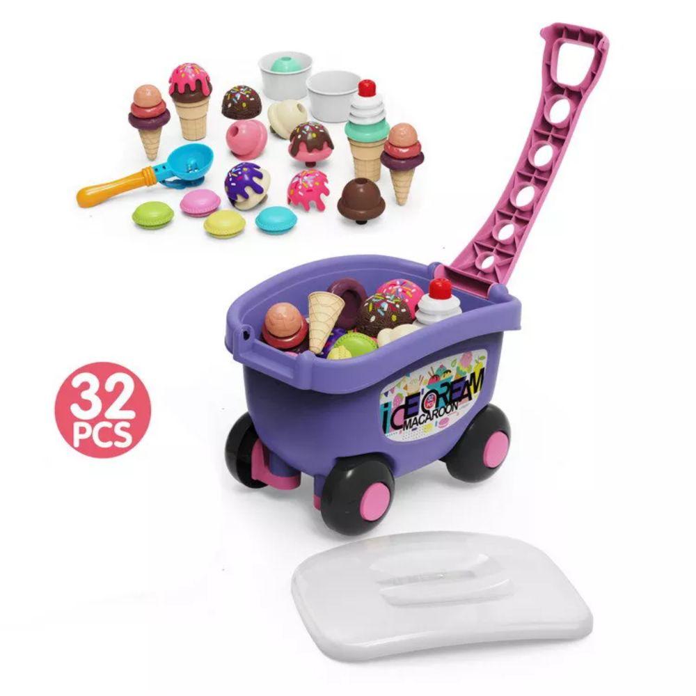 Carrito de Arrastre Juego Helados 32 pcs Morado Spacezat-1