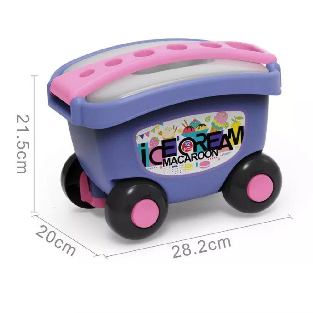 Carrito de Arrastre Juego Helados 32 pcs Morado Spacezat-5