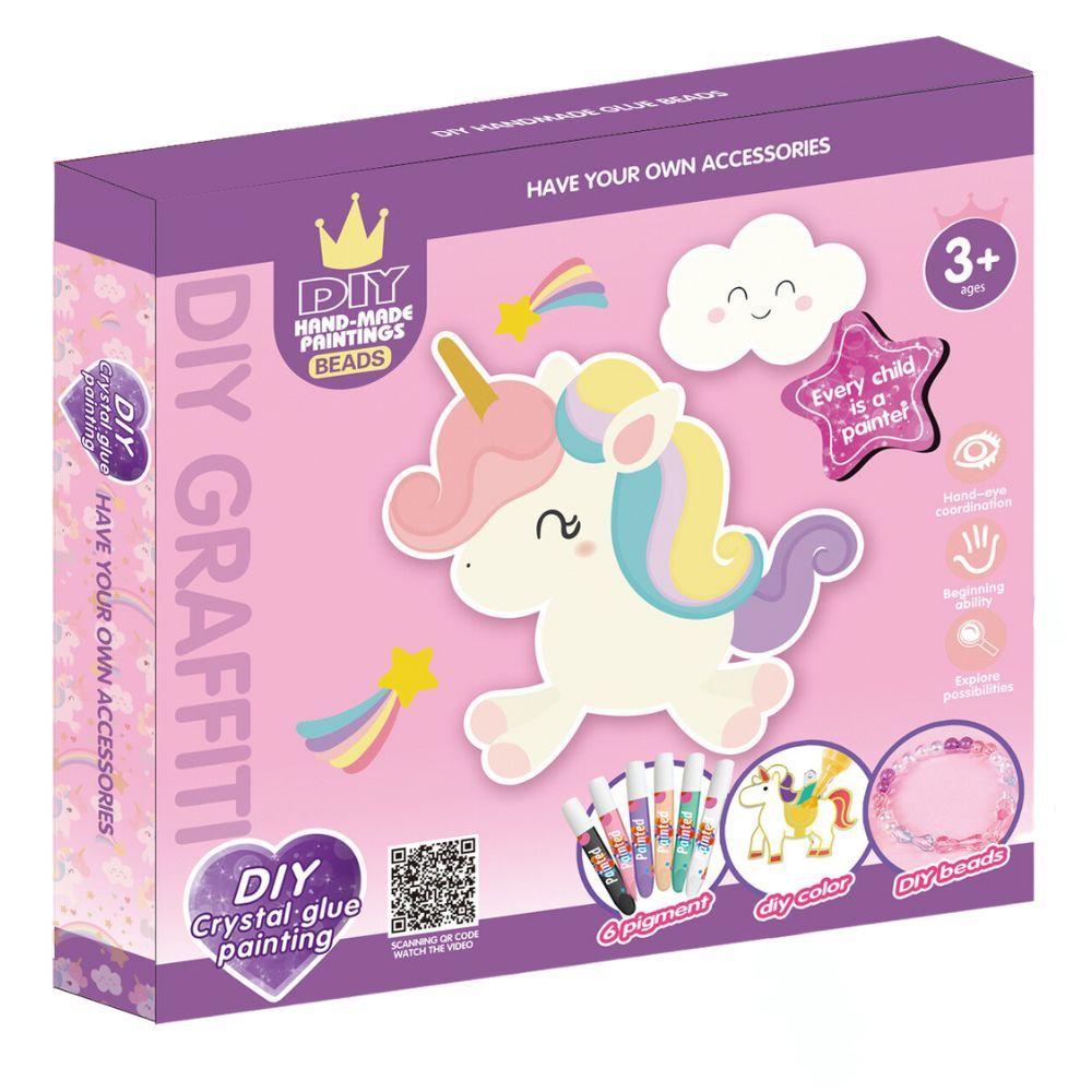 Juego de Arte y Manualidades DIY Unicornio con Pigmentos-0