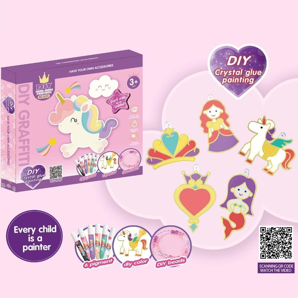Juego de Arte y Manualidades DIY Unicornio con Pigmentos-1