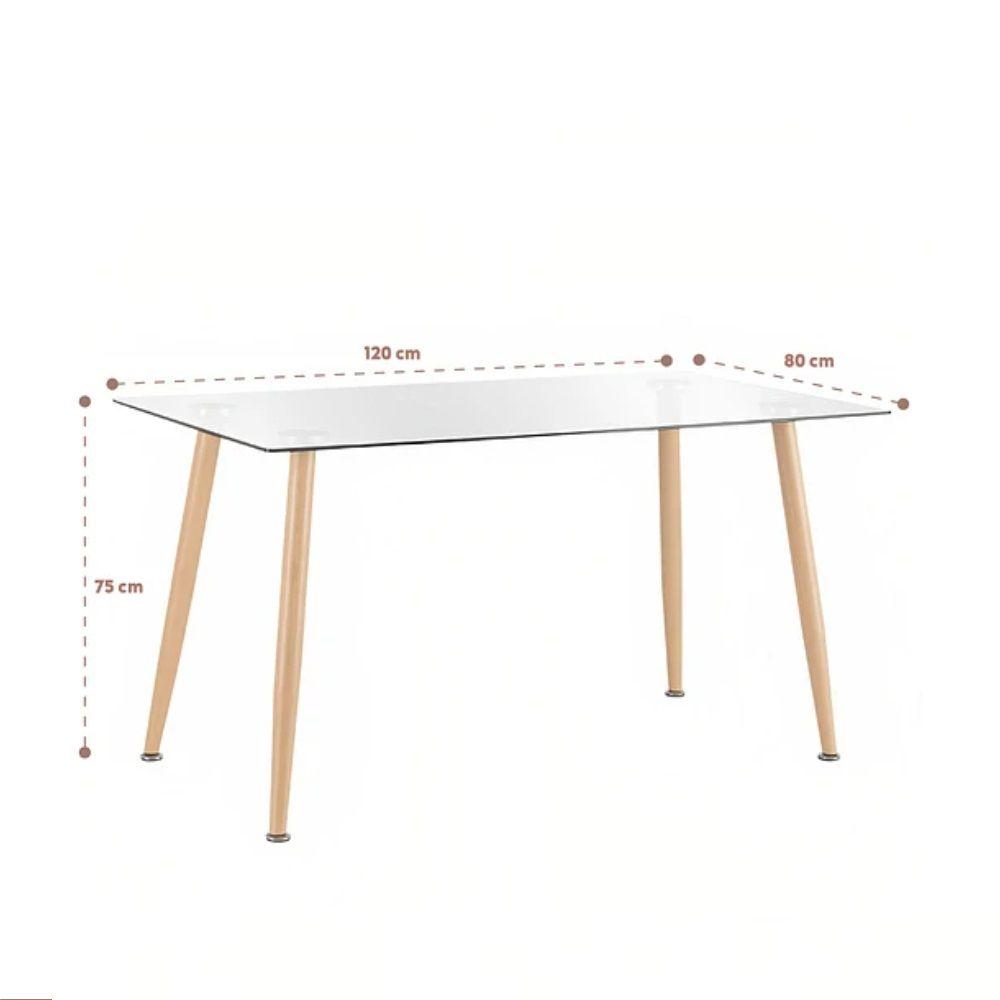 Mesa Rectangular de Vidrio 120x80 cms-4