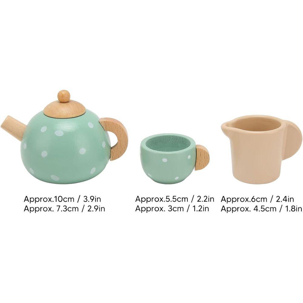 Juego de Te Infantil de Madera Incluye Tetera y Tazas-1