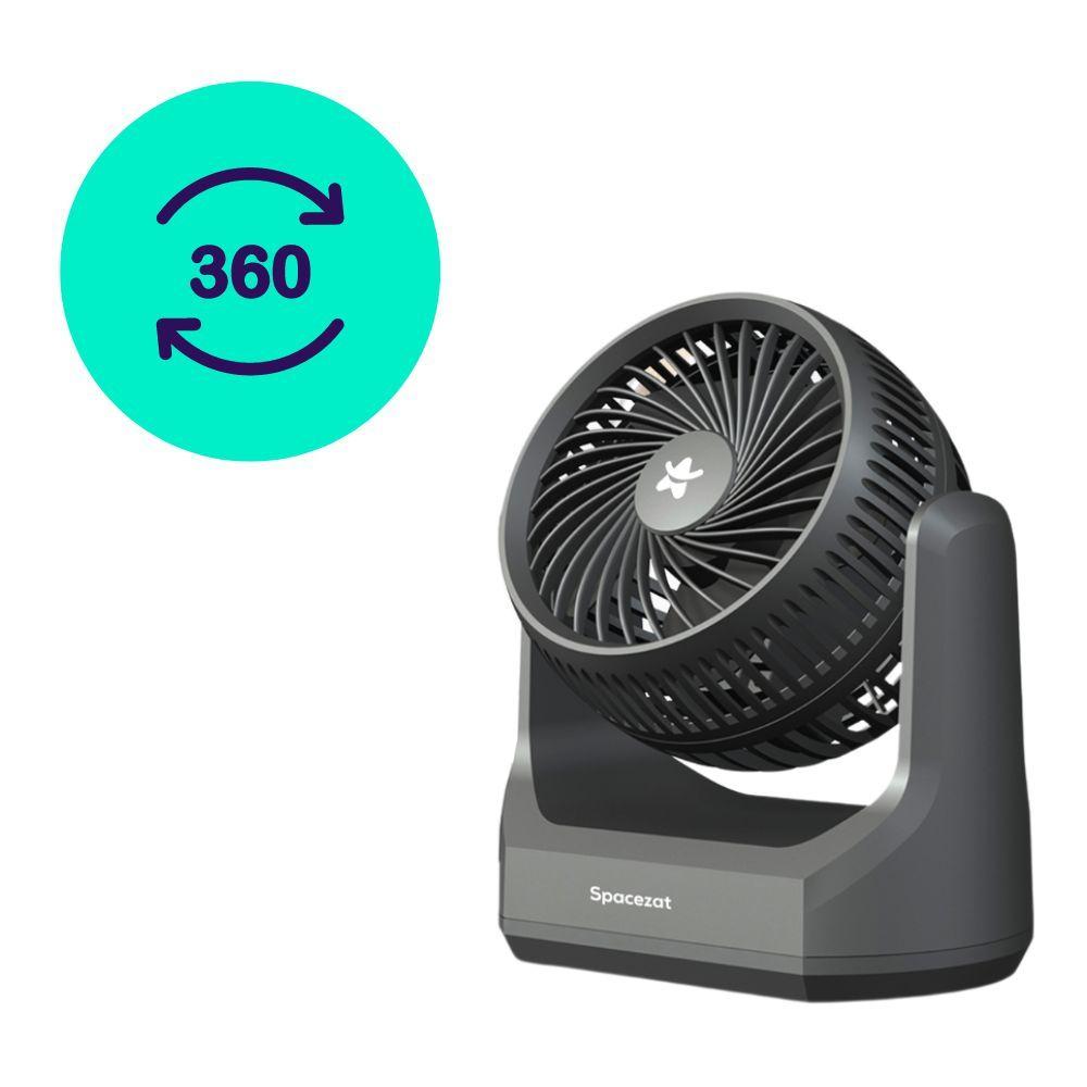 Ventilador USB Escritorio 360º 3 Velocidades Spacezat-5