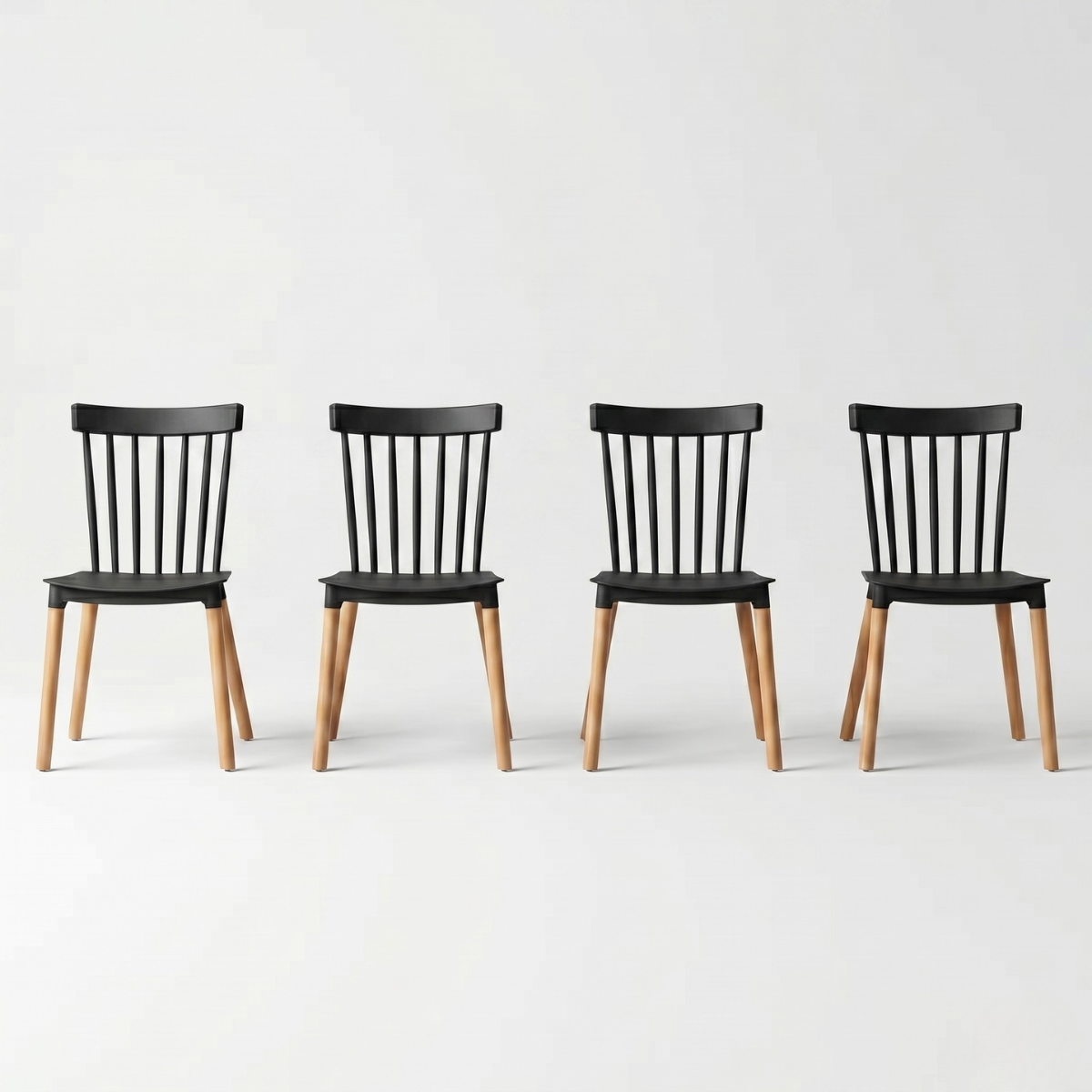 Pack de 4 Sillas Windsor Negra-2