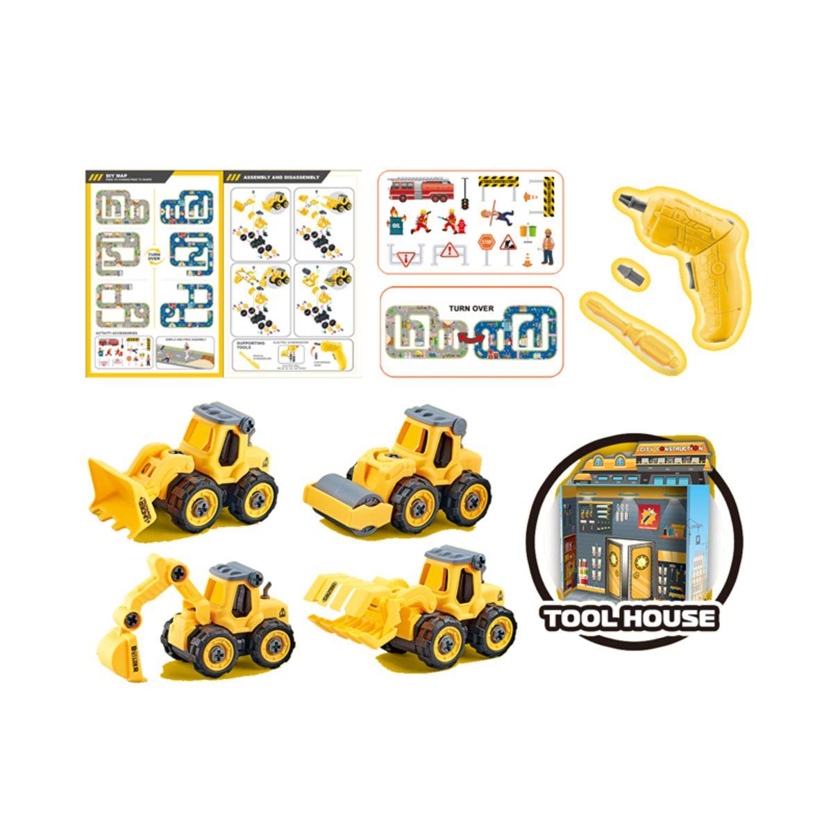 Ciudad con Camiones Armables DIY incluye Pista Herramientas-3