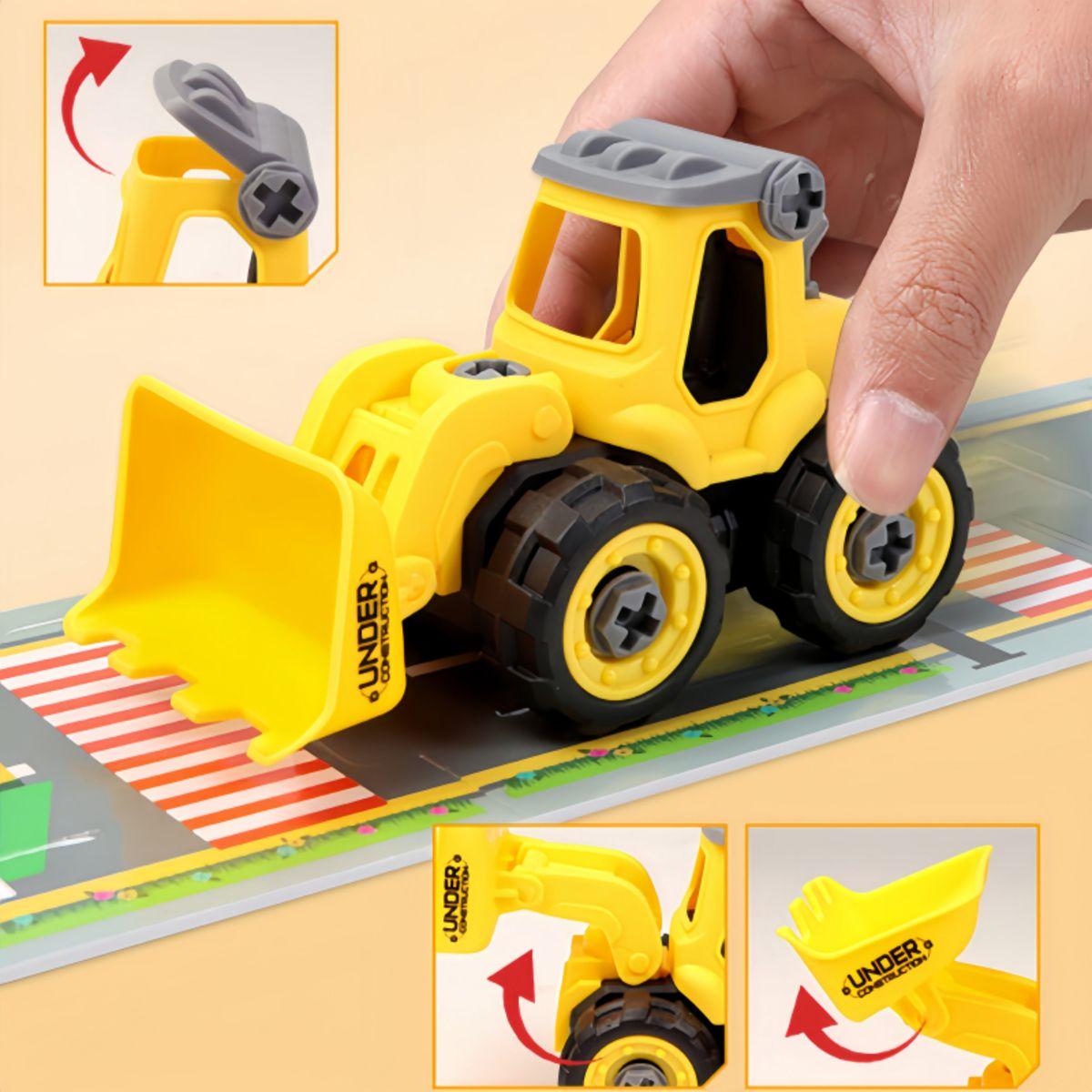 Ciudad con Camiones Armables DIY incluye Pista Herramientas-4