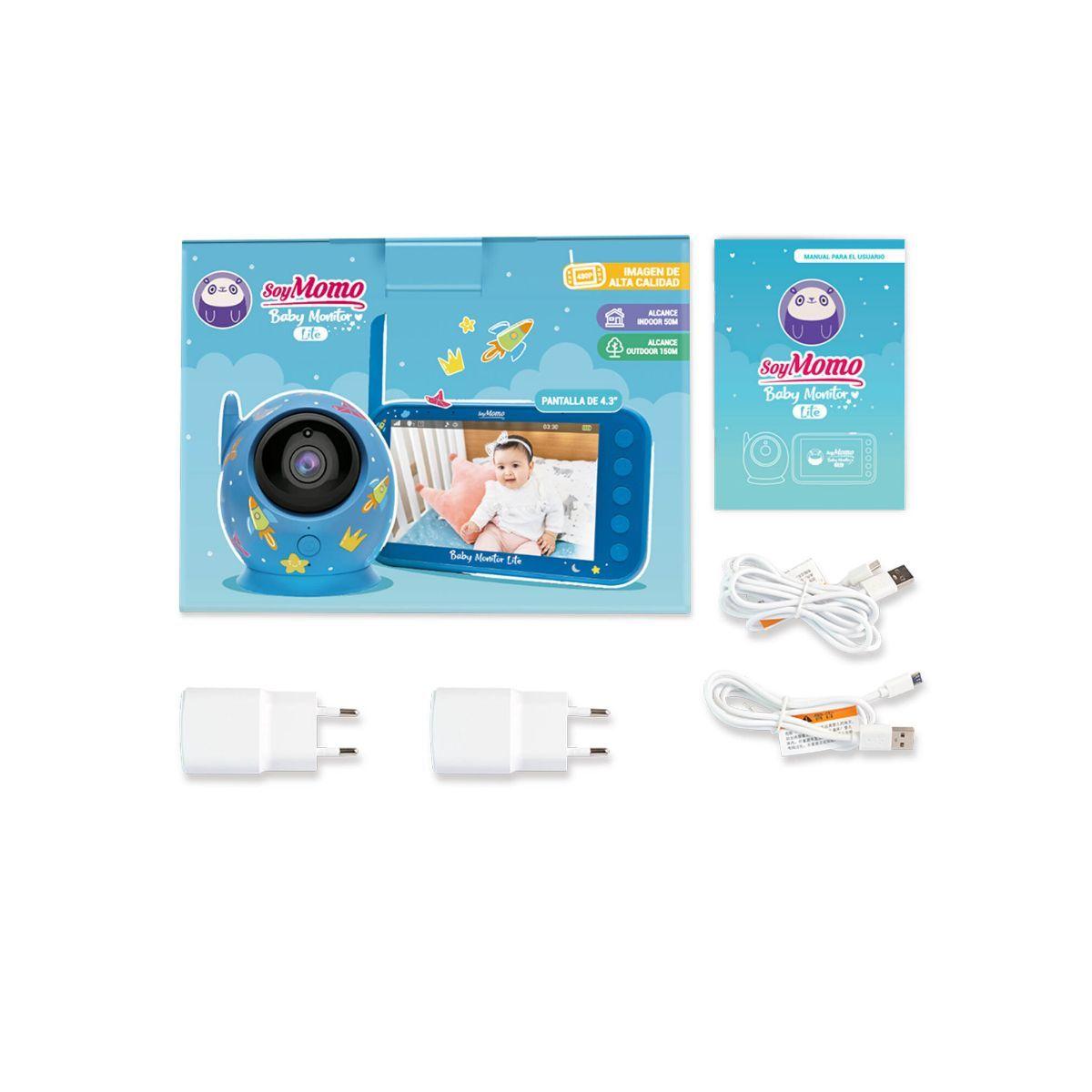 Monitor Bebé HD Soy Momo Baby Monitor Lite Azul-5