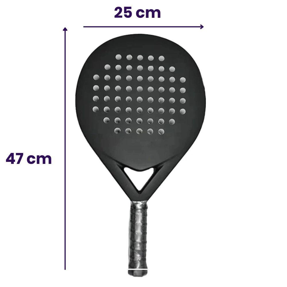 Paleta Padel Fibra Carbono Eva 38 mm Negra Spacezat-2
